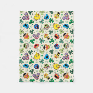 Sesame Street St. Patrick's Day Pattern Fleece Blanket