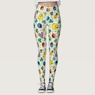 Sesame Street St. Patrick's Day Pattern Leggings