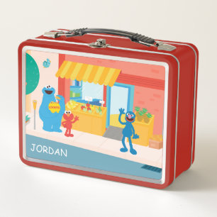 Sesame Street   Street Scene Metal Lunch Box