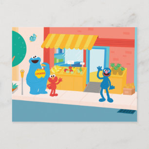 Sesame Street Street Scene Postcard