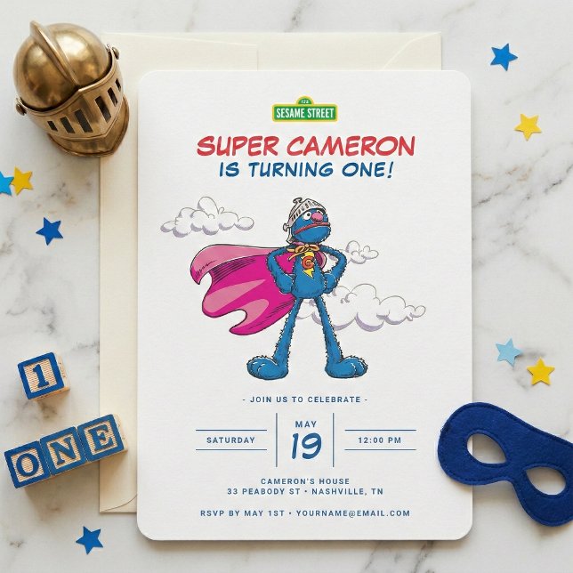 Sesame Street | Super Grover Birthday Invitation (Creator Uploaded)