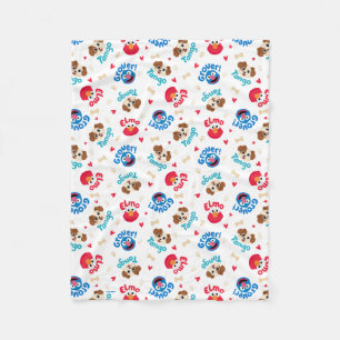 Sesame Street Tango, Elmo, & Grover Pattern Fleece Blanket