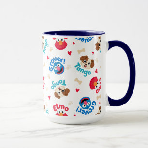 Sesame Street   Tango, Elmo, & Grover Pattern Mug