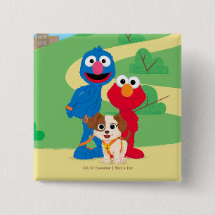 Sesame Street   Tango With Grover & Elmo 2 Inch Square Button