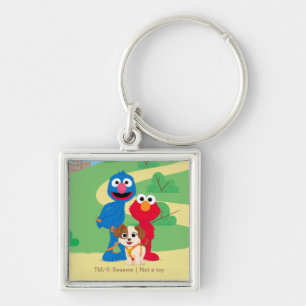 Sesame Street   Tango With Grover & Elmo Keychain