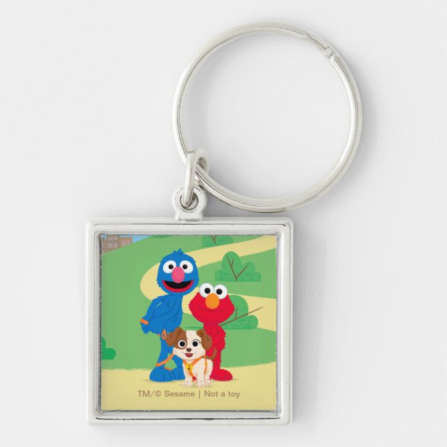 Sesame Street | Tango With Grover & Elmo Keychain (Front)