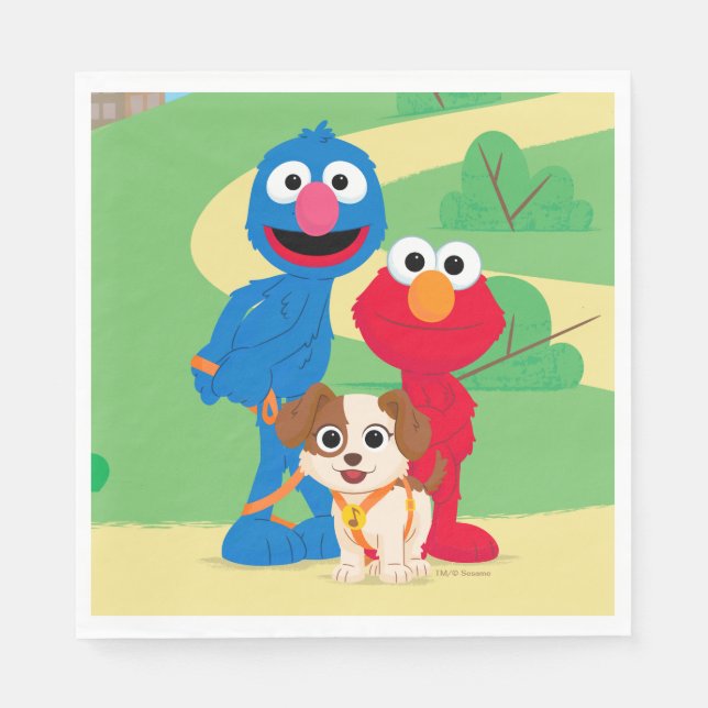 Sesame Street | Tango With Grover & Elmo Napkin (Front)