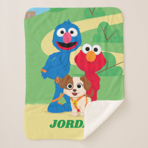 Sesame Street Tango With Grover & Elmo Sherpa Blanket