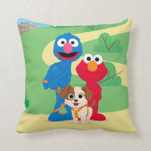 Sesame Street   Tango With Grover & Elmo Throw Pillow