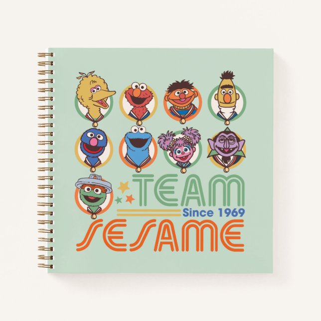 Sesame Street | Team Sesame Since 1969 Notebook (Front)