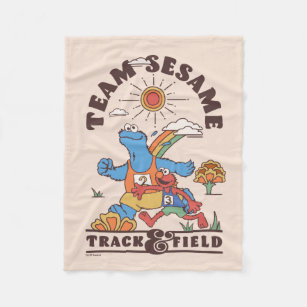 Sesame Street   Team Sesame Track & Field Fleece Blanket