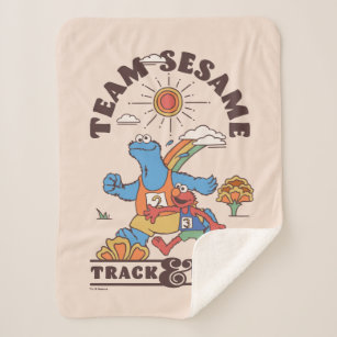 Sesame Street   Team Sesame Track & Field Sherpa Blanket