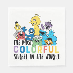 Sesame Street   The Most Colorful Street Napkin