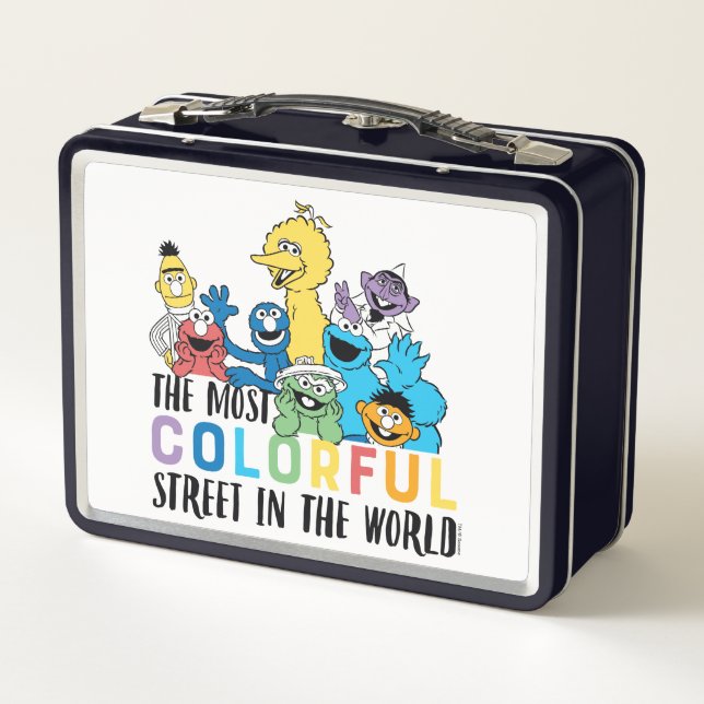 Sesame Street | The Most Colourful Street Metal Lunch Box (Back)