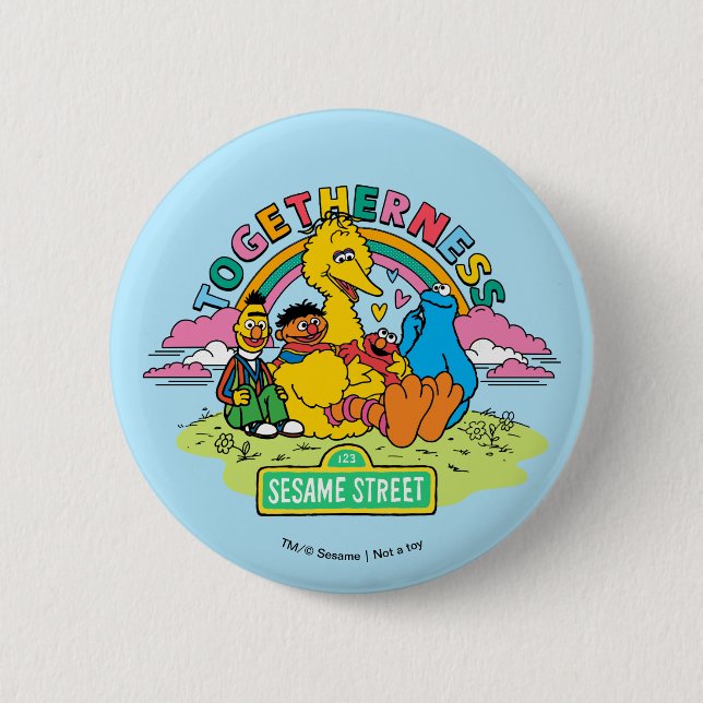 Sesame Street | Togetherness 2 Inch Round Button (Front)