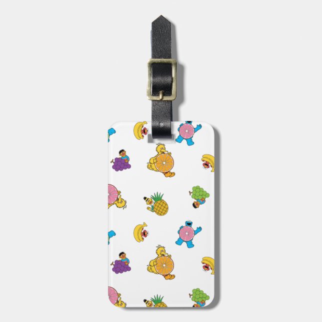 Sesame Street Tropical Pattern Luggage Tag (Front Vertical)