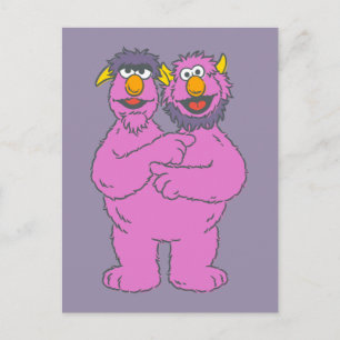 Sesame Street Two-Headed Monster Postcard