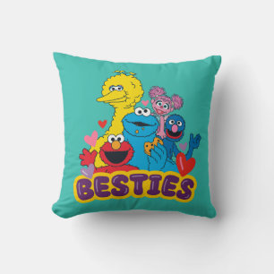 Sesame Street Valentine Besties Throw Pillow