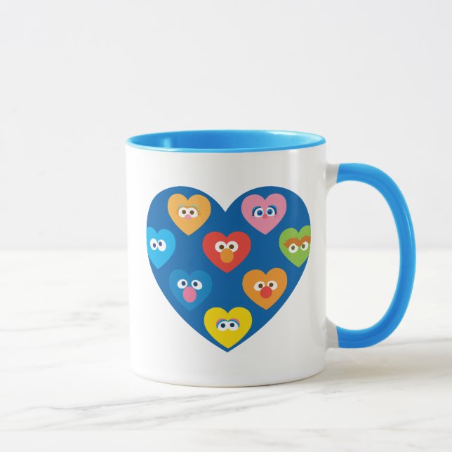 Sesame Street Valentine Hearts Pattern Mug (Right)