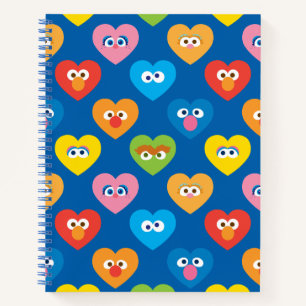 Sesame Street Valentine Hearts Pattern Notebook
