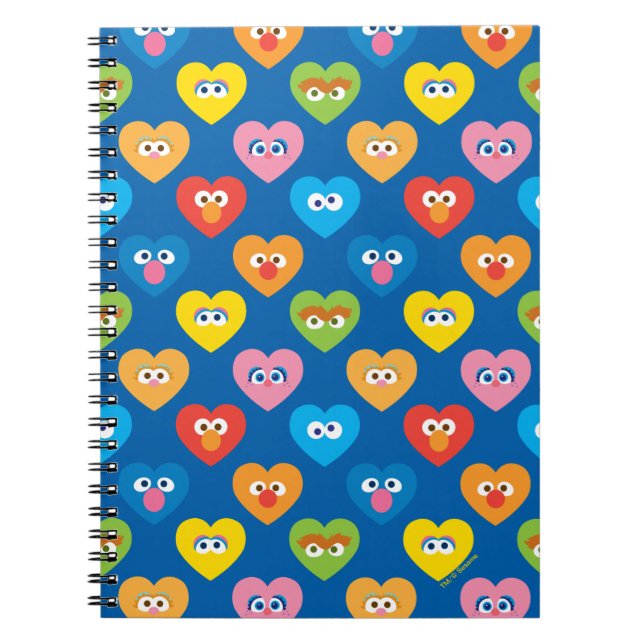Sesame Street Valentine Hearts Pattern Notebook (Front)