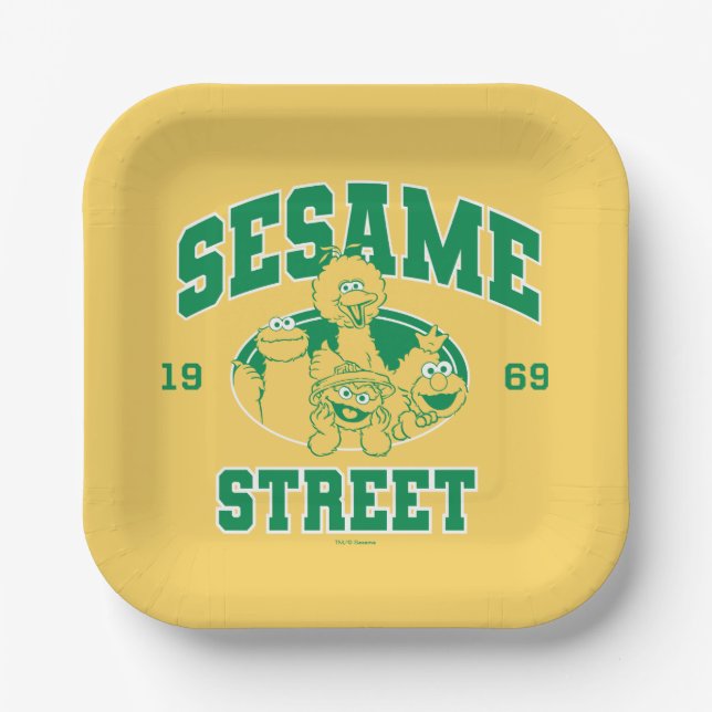 Sesame Street | Vintage 1969 Paper Plate (Front)