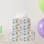 Sesame Street | Vintage Comic Pattern Wrapping Paper<br><div class="desc">Bring the sunny days of the neighborhood straight to your party with this vibrant, custom-designed gift presentation! Featuring all the beloved friends like Elmo, Big Bird, Cookie Monster, and Oscar the Grouch, this festive pattern instantly creates a magical moment before the present is even opened. The ability to personalize the...</div>