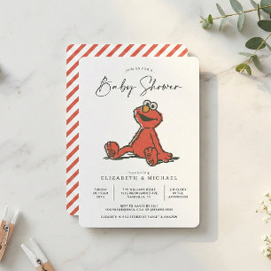 Sesame Street Vintage Elmo Baby Shower  Invitation