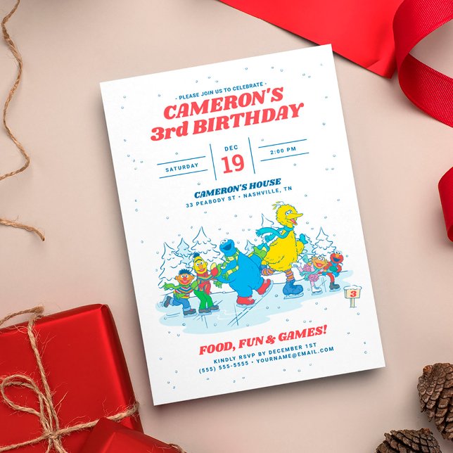 Sesame Street | Winter Birthday Party Invitation (Creator Uploaded)