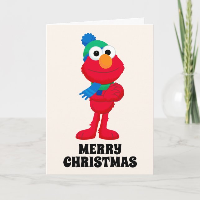 Sesame Street | Winter Elmo Holiday Card (Front)