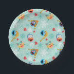 Sesame Street Winter Pattern Paper Plate<br><div class="desc">Merry Christmas from Sesame Street! Check out this super cute Sesame Street Christmas snowflake pattern!  © 2021 Sesame Workshop. www.sesamestreet.org</div>