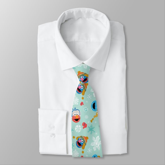 Sesame Street Winter Pattern Tie (Tied)