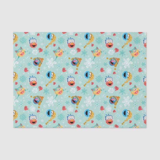 Sesame Street Winter Pattern Tissue Paper (Front)