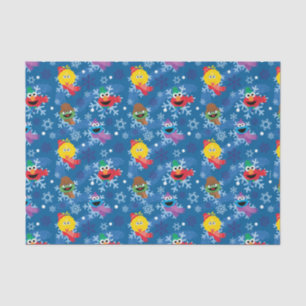 Sesame Street Winter Snowflake Pattern Tissue Paper