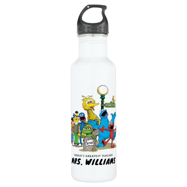 Sesame Street | World's Greatest Teacher 710 Ml Water Bottle (Front)