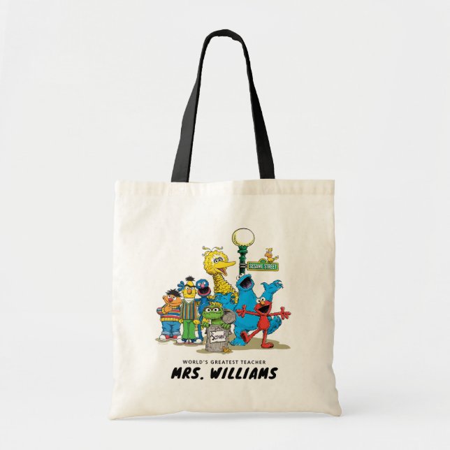 Sesame Street | World's Greatest Teacher Tote Bag (Front)