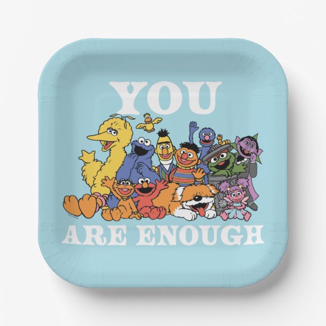 Sesame Street | You Are Enough Paper Plate (Front)