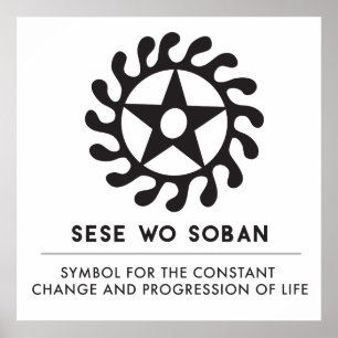 Sese Wo Soban   Life Changes & Transitions Symbol Poster