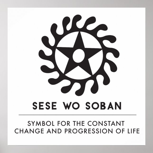 Sese Wo Soban | Life Changes & Transitions Symbol Poster (Front)