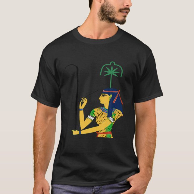 Seshat T Shirt Egyptian Goddess Ancient Egypt Hier (Front)
