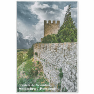 Sesimbra medieval castle and walls, Portugal.