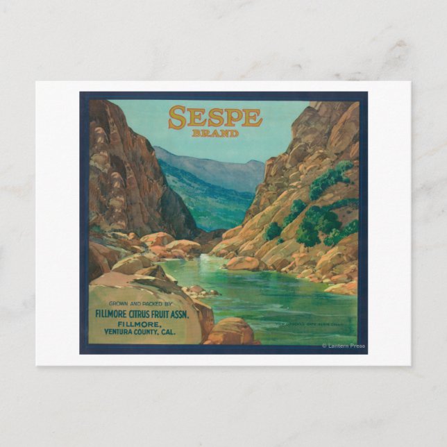 Sespe Orange LabelFillmore, CA Postcard (Front)