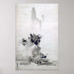 Sesshu Toyo Haboku-Sansui Landscape Poster