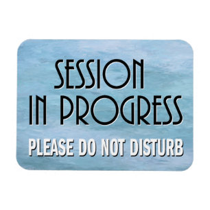 Session in Progress please do not disturb door Magnet