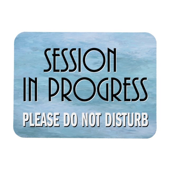 Session in Progress please do not disturb door Magnet (Horizontal)
