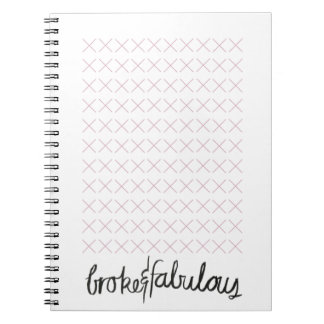 S'est cassé et carnet fabuleux de motif de x