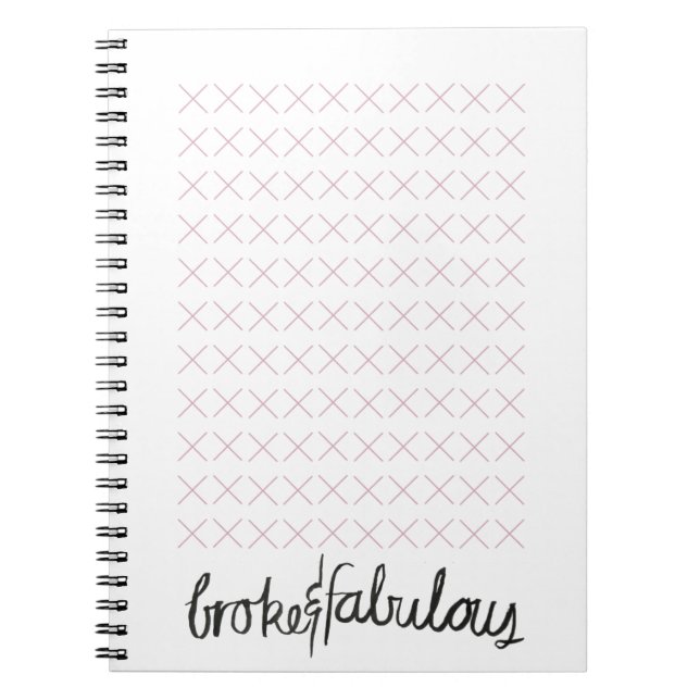 S'est cassé et carnet fabuleux de motif de x (Devant)