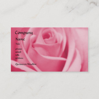 S'est levé - rose - le modèle de carte de visite