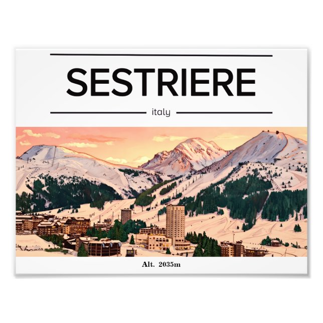 Sestriere Sky resort Mountain poster (Devant)