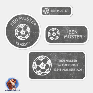 Set - 24 name sticker football board |